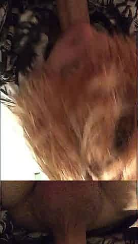 Kitty cums/groans sucking jock in anime hoodie, cum in throat. Red hair here