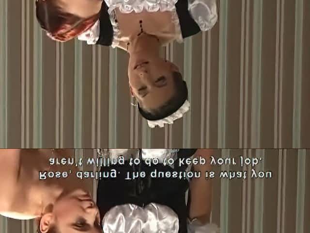 Slim babe finally talks a horny maid into punishing her round ass