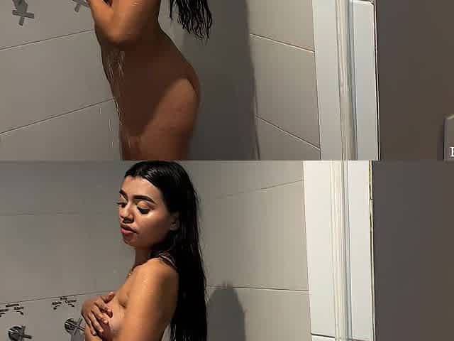 This babe wanted me to see her shower But I just wanted to bang her butt - Camila Smith