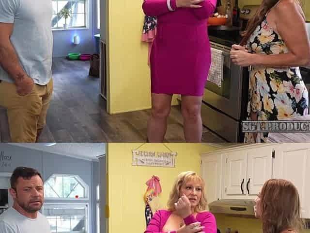 StepAunty Tits comes to visit two