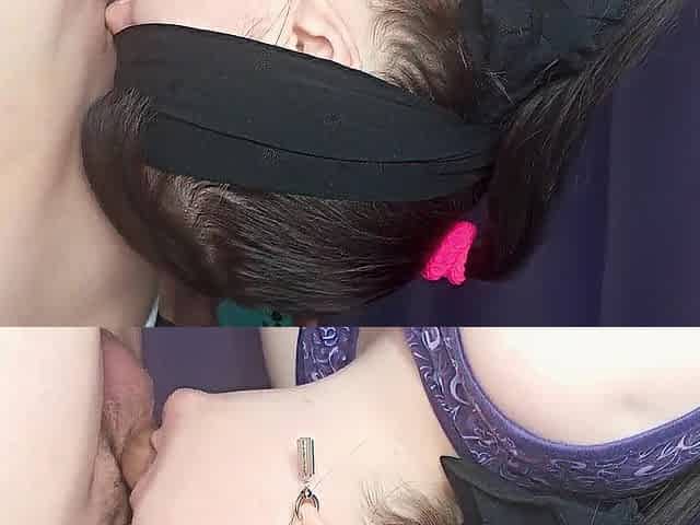 Amateur deepthroat and cum in throat
