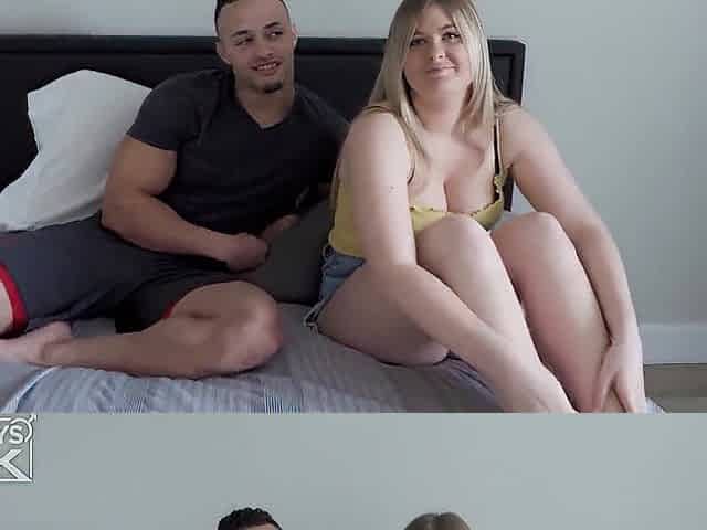 Blond Curvy Teen Bangs D1 Football Star