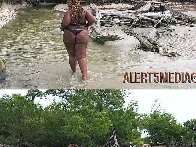 RAUNCHY SAVAGE WALKS THE BEACH