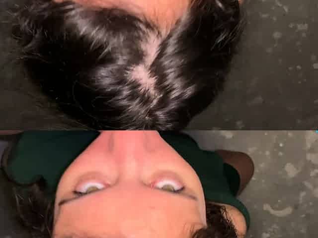Balcony Cock Tease With A Hot Brunette