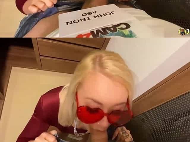 Johntronx - Super Hot Blonde Showgirl Fucks Me in the Closet