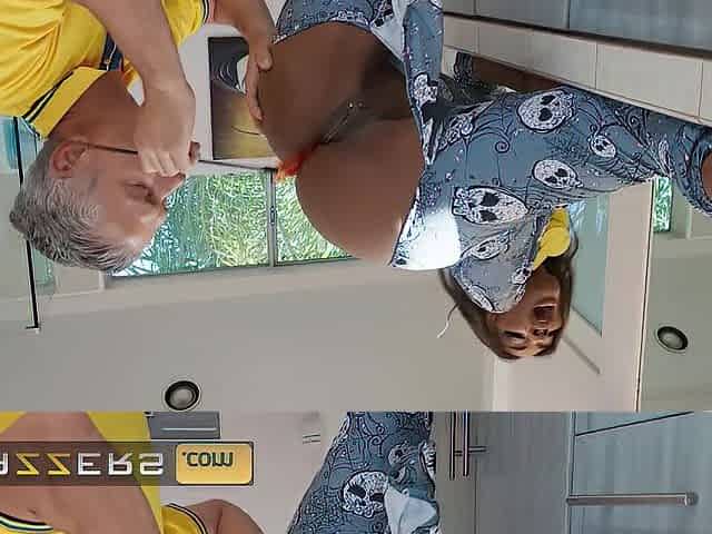 BRAZZERS - Playful August Skye And Badassbrannn Share Mick For A Squirting, Tickling Orgy