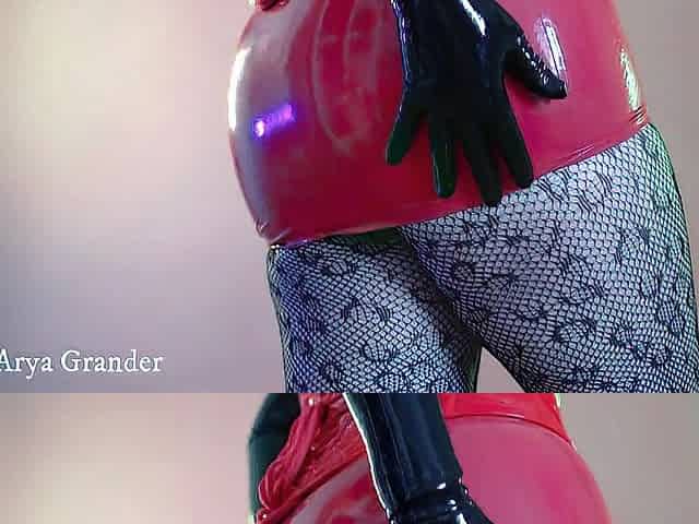 Raunchy gloves Latex Rubber Fetish Clip in fetish clothes