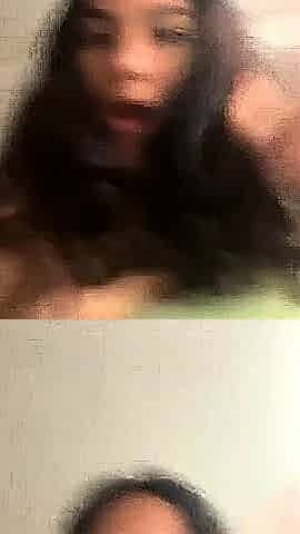 Small titted teen sucks upside down