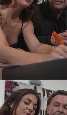 Lullu Gun gets her pussy fucked hard by huge dick by the couch