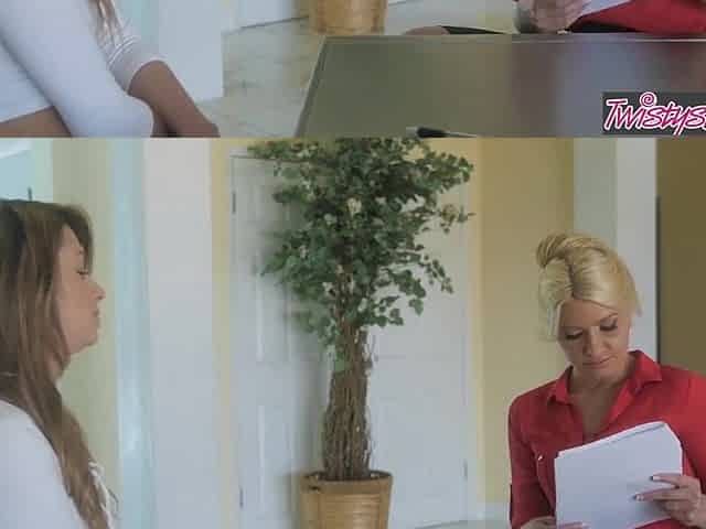 Twistys - Offbeat Job Interview with Anikka Albrite and Aspen Ora