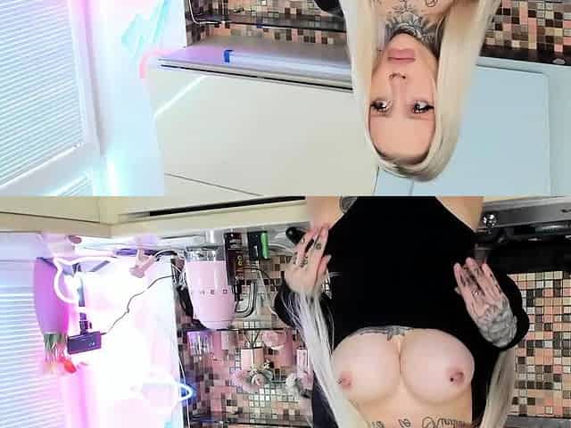 Big boob brunette masturbates on webcam