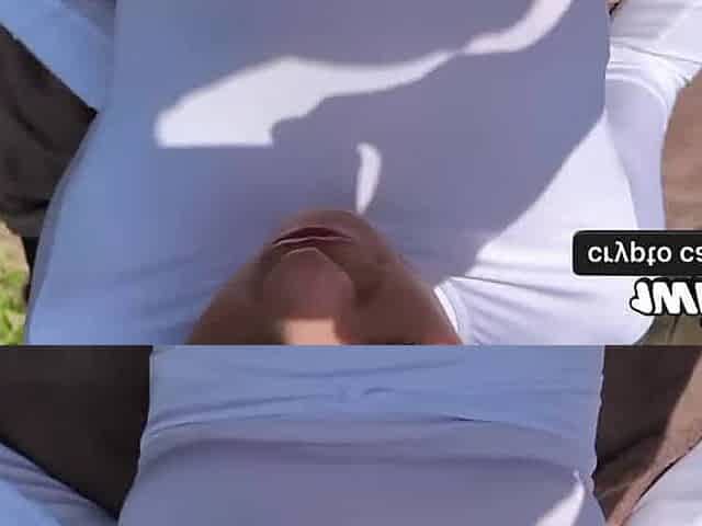 Married slut deepthroats fat manmeat on the table in the forest - greatest amateur porn!