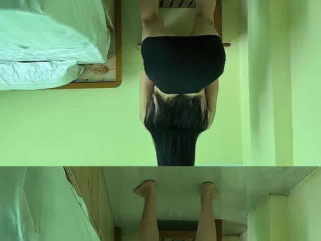 Wonderful large booty angel workout with mini petticoat