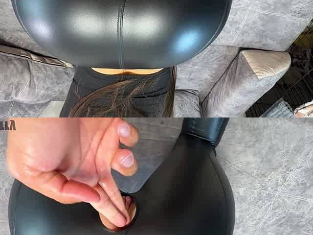Look at This Big Ass with a Hole in the Leather Leggings! My Cheating Wife Cut a Hole for Deep Penetration