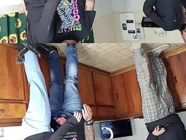 Quickie kitchen fuck standing sex