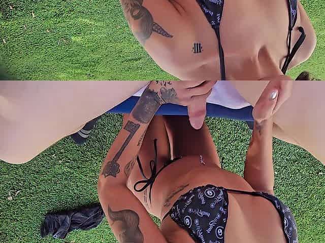 Sexy Black with Large Booty Nina White Pool Sex