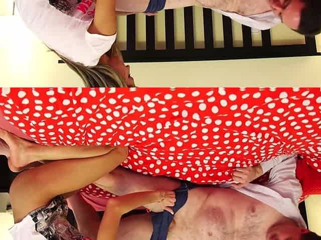 Blonde Babe Cum on Feet Fetish Fuck