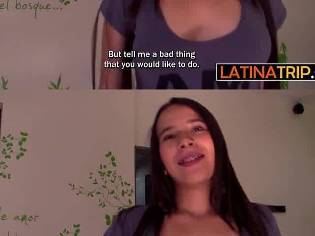 Hot Latin teen drank large wang and enjoyed coarse screwing with pervertd ally