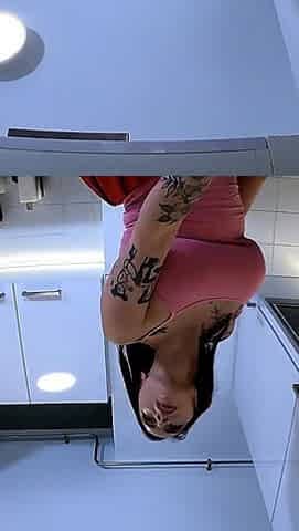 Hottest Redhead Big Tits Cheerleader in Mini Skirt and Over Knee Socks Flashes Her Tight Shaved Meaty Pussy and Naked Ass