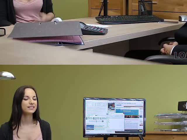 Future secretary-to-be lady Kristy is eager to suck her boss's dick