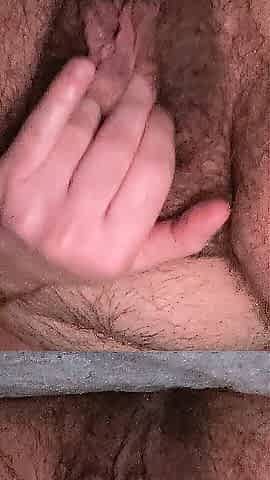 FTM Plays and Jerks Off His Tdick Until This guy Cums Hard