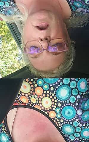 Masturbating in the car by the lake