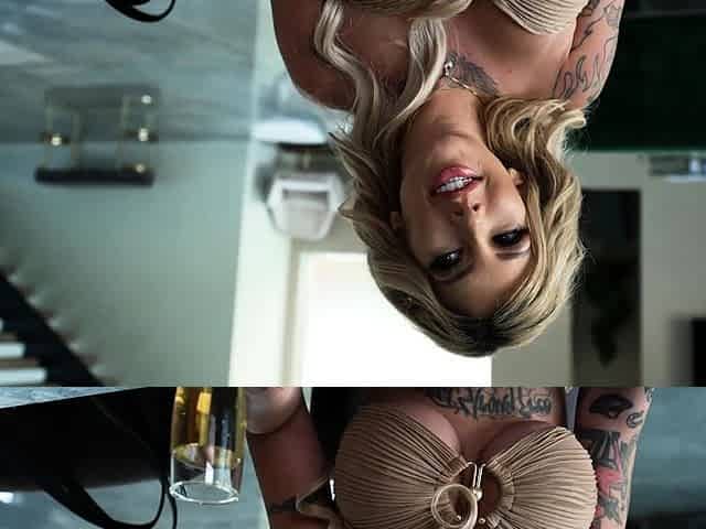 Tattooed Blondie Kitana Montana Rides Dick After Giving Head