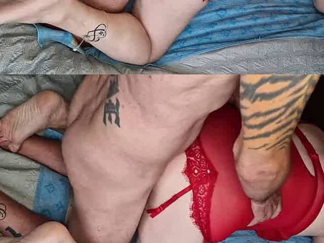 Lady in red doggystyle