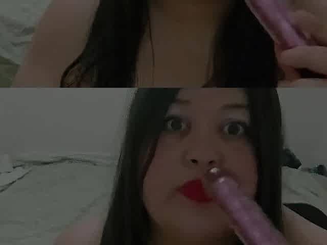 Bridivine Obsessed with Sucking on Her Large Vibrator