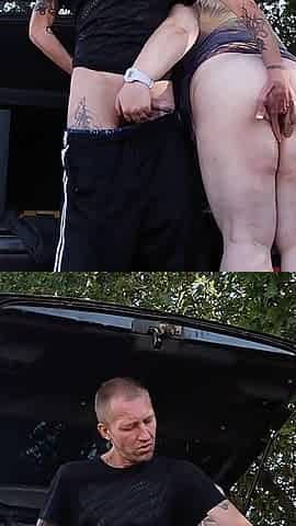 In the Park, I Fuck My Girlfriend in Her Pussy Doggy Style, Then in Her Mouth and Cum Twice in a Minute