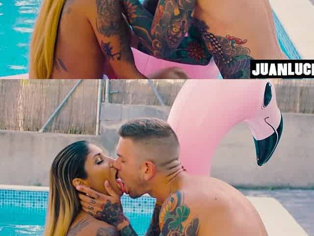 Hot Tattoed Latina Fuck in Pool