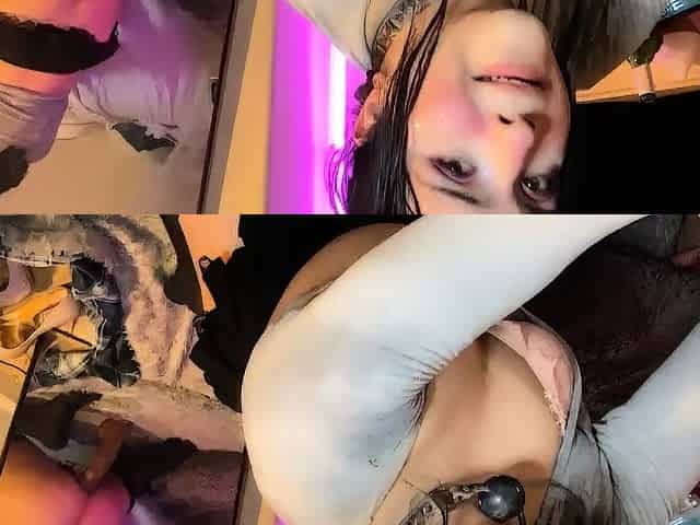 Pink pussy busty babe solo toy vibration during masturbation