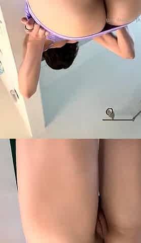 Cute amateur brunette naughty in solo jerking show on camera