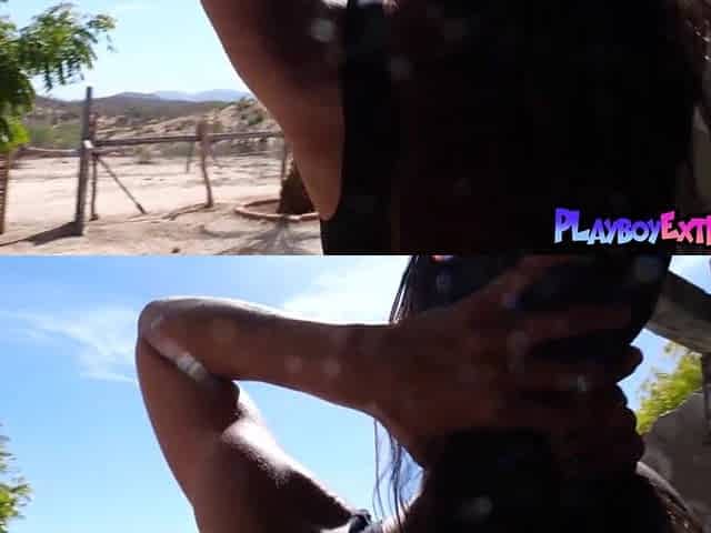 Muscular in nature's garb oriental mother I'd like to fuck muse Hannah Le watering her hawt body outdoor
