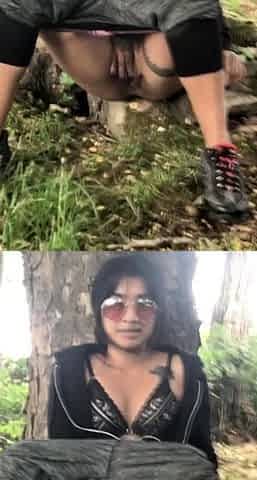 Euro amateur outdoor masturbation