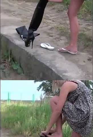 Amateur Video: 'Leather Thigh-High Boots by Designer Andrea