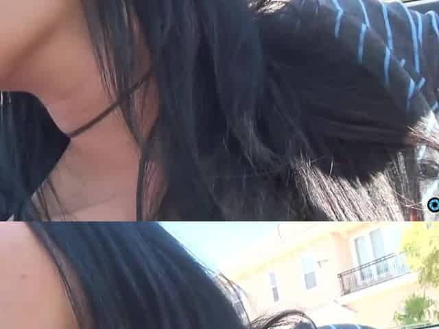 Joey Ambrosiano gets aroused driving her boyfriend around city so they screw hardcore back home