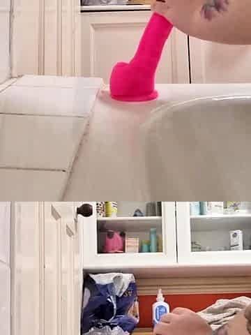 Tattooed feet playing with dildo on OnlyFans (teaser)
