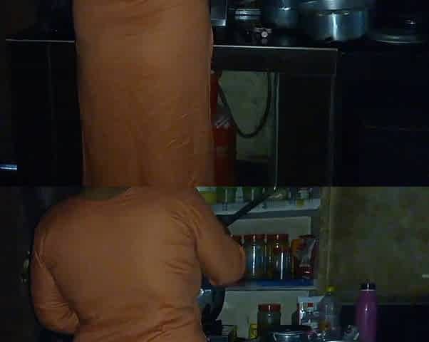 Unsatisfied Aunty Called Me Her Home When She Was Cooking in the Kichen I Fucked Her Ass Hard