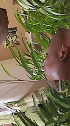 Lovely and Bored Black Girl with Big Natural Tits Calls Her Favorite Boyfriends for Threesome