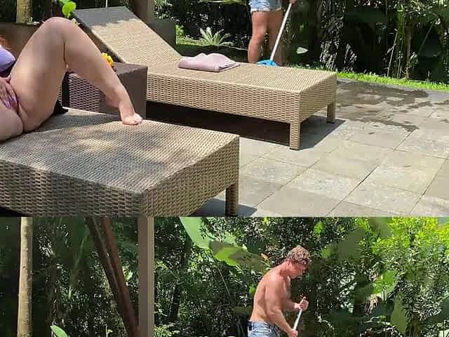 Smoking BBW Redhead MILF outdoor hardcore fuck with huge cum on her big tits