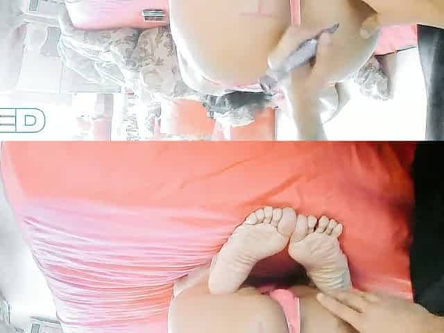 Black Female Lets me Draw Markers and Color On Her Large Brown Butt Pov Feet Toes Exotic and Fleshly