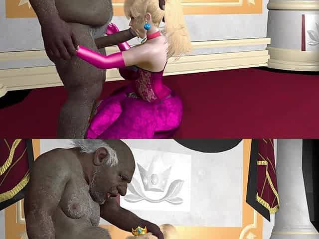 Sexy Princess Peach Fucked by Big Old Cock.