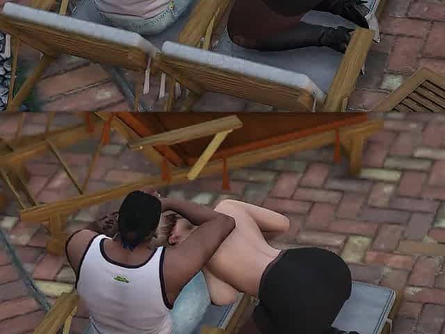 GTA 5 Franklin and Amanda - Caught Staring from the Balcony (Part 1)