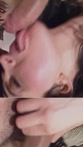 Threesome Two Nice Italian Big Cocks for a Horny Slut