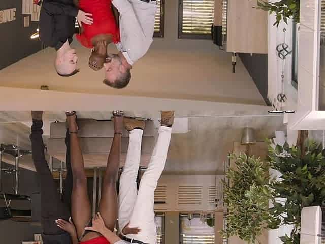 MARISKAX Ebony babe Zaawaadi takes on two white cocks