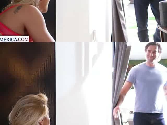 Sexy Blonde Cherry Kiss is one Dirty Wife and fucks who she wants when husband isn't around