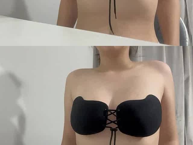 Big Natural Boobs and Masturbating with Glove