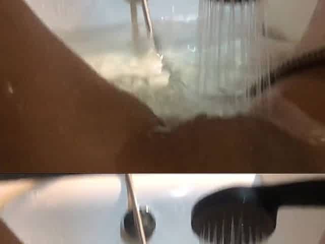 Asian Feet and Pussy in a Bathroom
