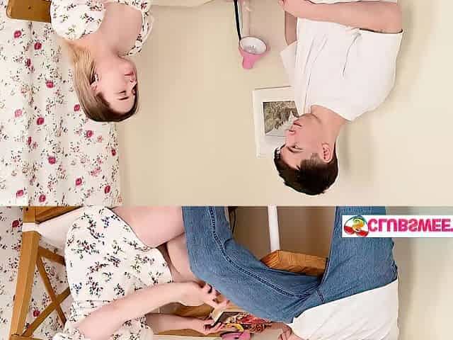 Large Butt Golden-haired Iris Murai Takes Keyn Holl for Lunch Doggy Style at ClubSweethearts